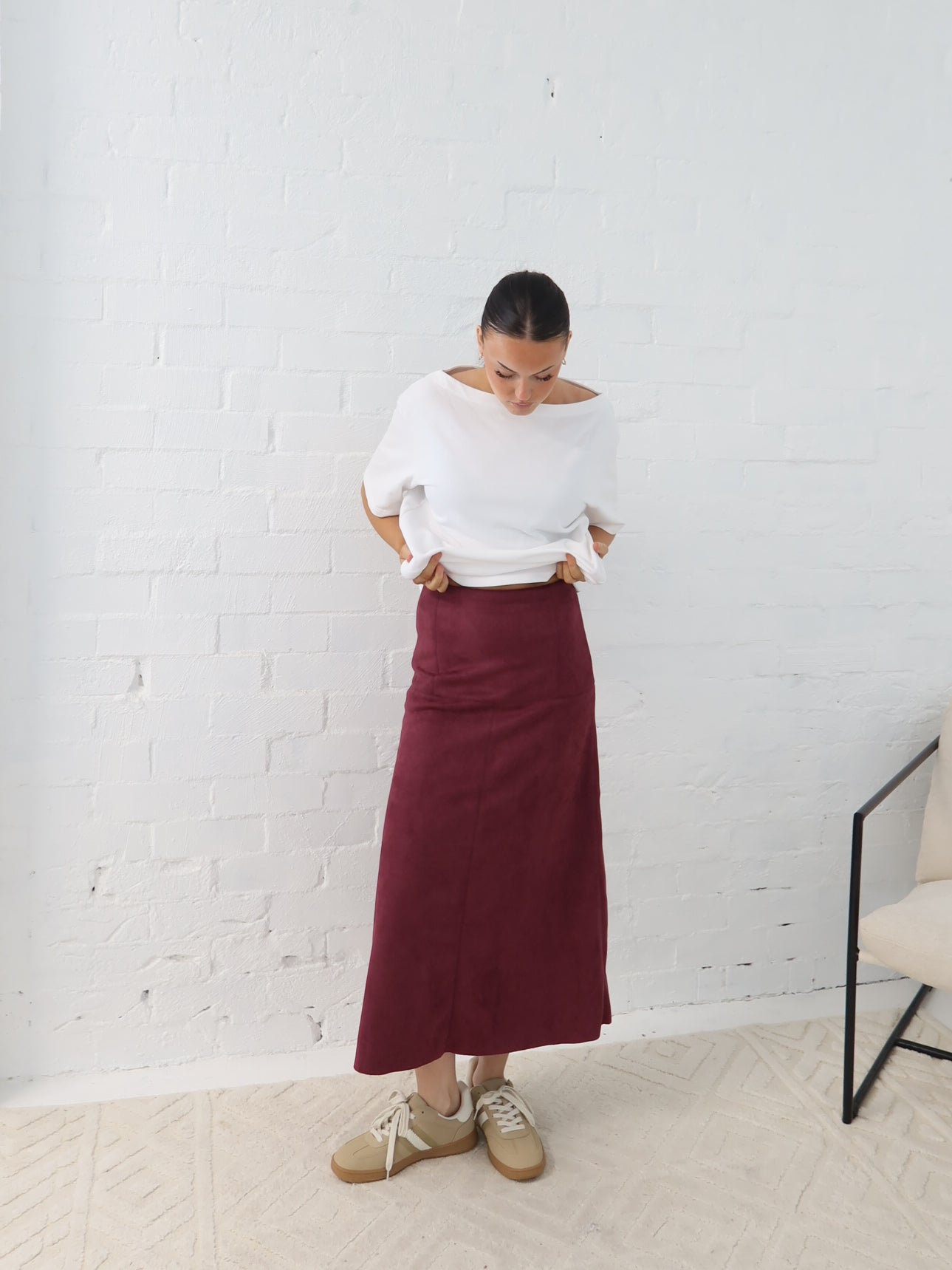 Bianca Skirt - Burgundy