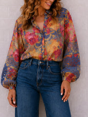 Bloom Shirt- Pink/Green/Indigo
