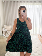 Coraline Dress- Black Leaf