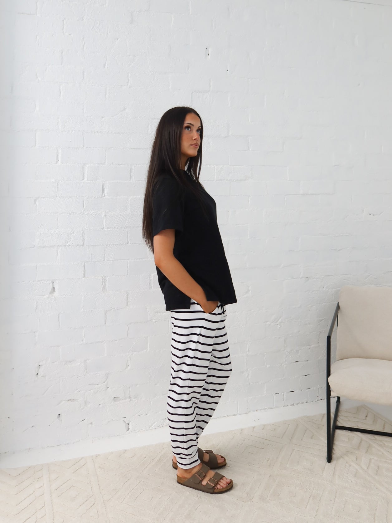 Heidi Pants - White and Black