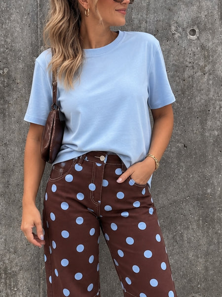 Hallie Tee- Powder Blue