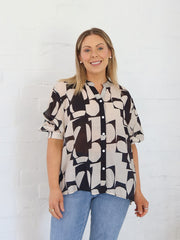 Mimi Blouse - Multi Beige