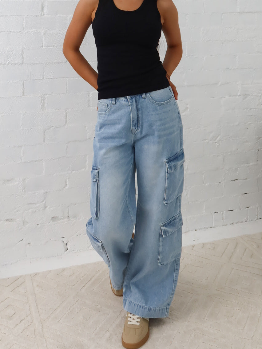 Paxton Cargo Jeans- Light