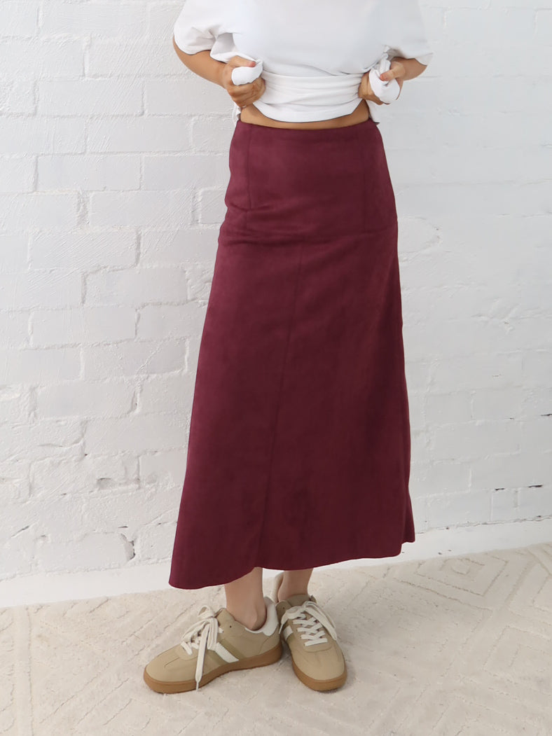 Bianca Skirt - Burgundy