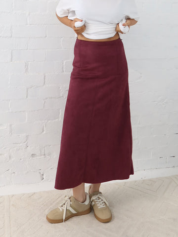 Bianca Skirt - Burgundy
