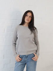 Adison Knit Top- Grey