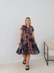 Saige Dress- Navy Floral
