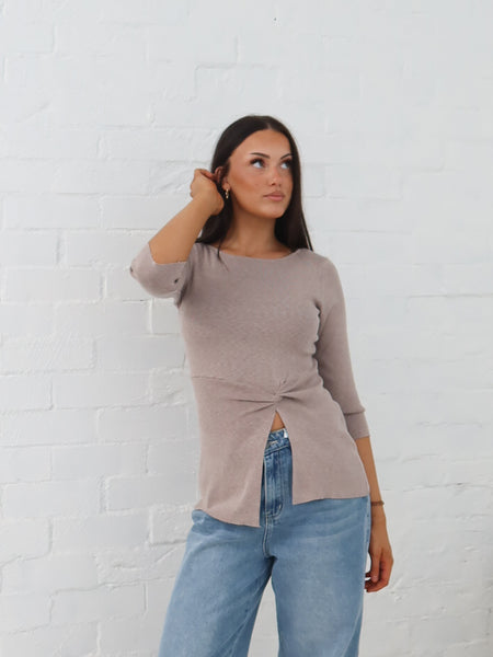 Ailani Knit Top - Mocha