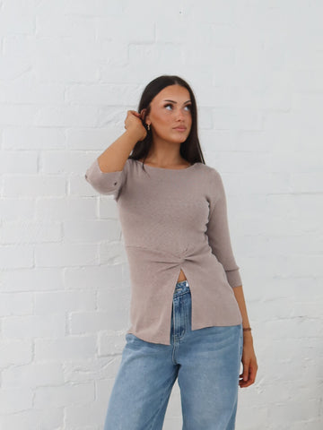 Ailani Knit Top - Mocha