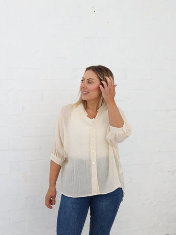 Mimi Blouse - Vanilla Nougat