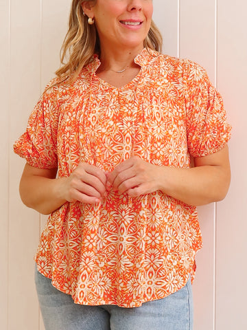 Exmouth Blouse - Orange