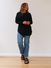 Sarah Long Sleeve Top - Black