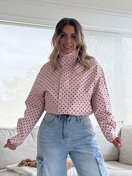 Polka Dot Jacket- Pink