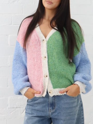 Gemma Cardigan-Multi Green