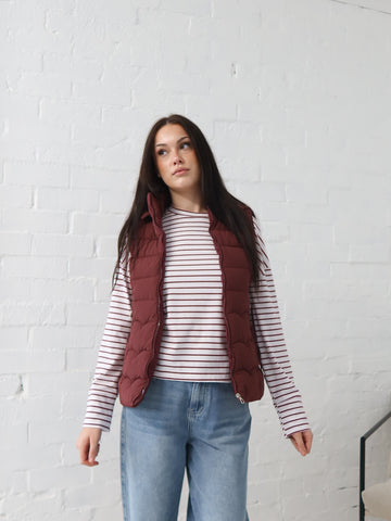 Luna Vest - Burgundy
