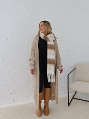 Neve Scarf - Beige Stripe