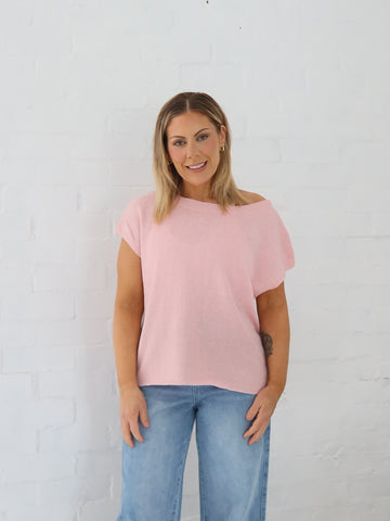 Ella Knit Top- Pink