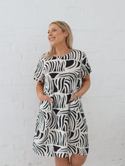 Kate Dress- Multi Black