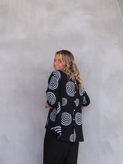 Mimi Blouse - Black Swirl