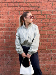 Shasha Bomber Jacket- Sage
