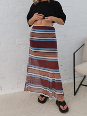 Stevie Skirt- Rosewood/Taupe