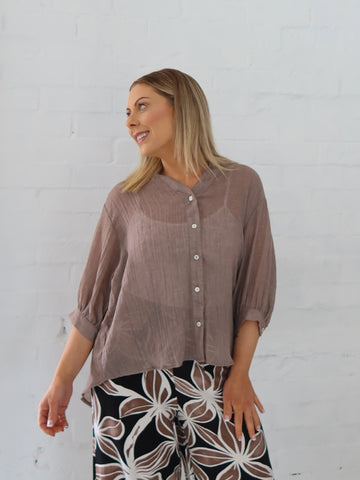 Mimi Blouse - Mushroom