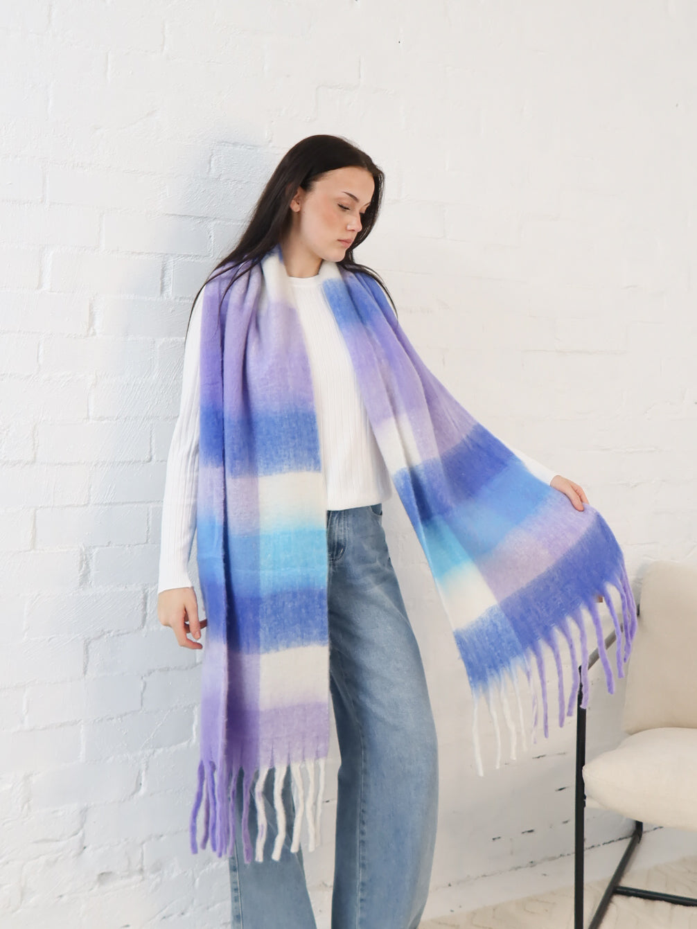 Neve Scarf - Purple/Blue