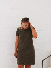 Ultimate School Run Dress- Khaki