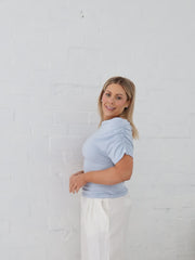 Nora Top- Powder Blue