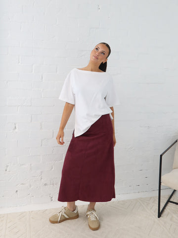 Bianca Skirt - Burgundy