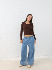 Selma Knit Top - Chocolate