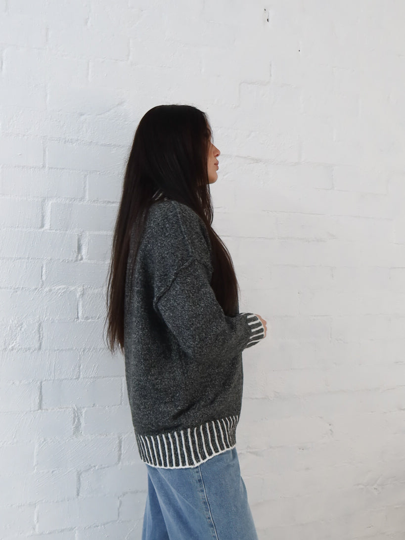 Felicity Knit - Black Fleck