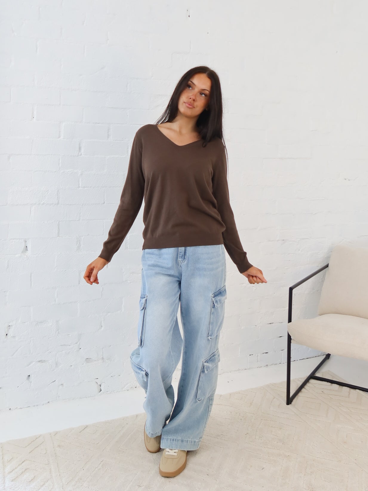 Karla Knit Top- Chocolate