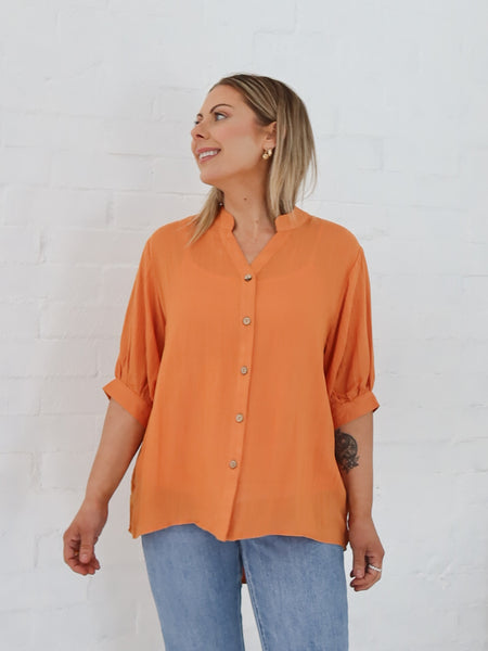 Effy Blouse- Burnt Orange