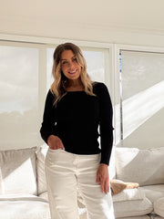 Sidney Knit Top- Black