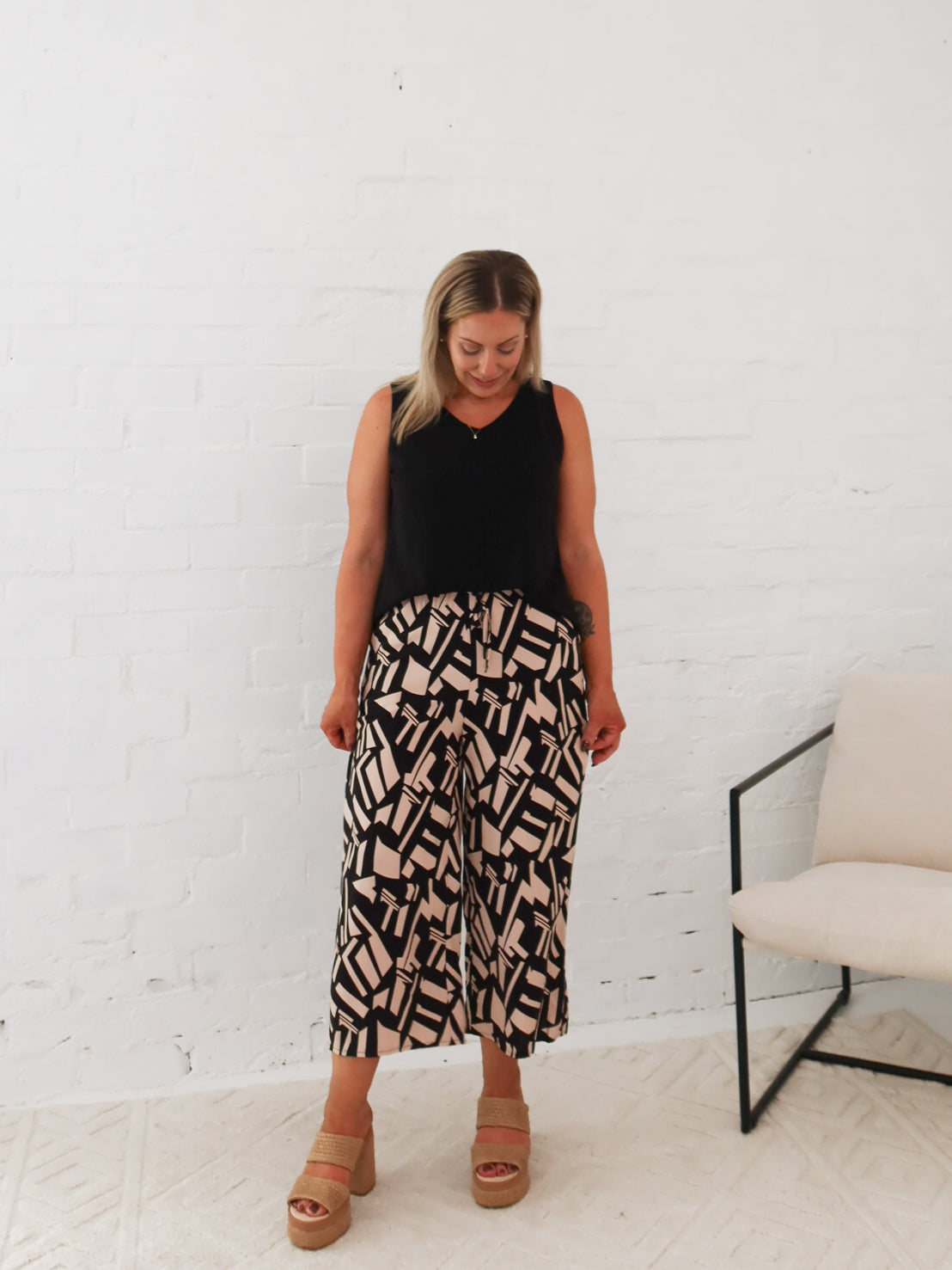 Liam Pants- Black/Tan