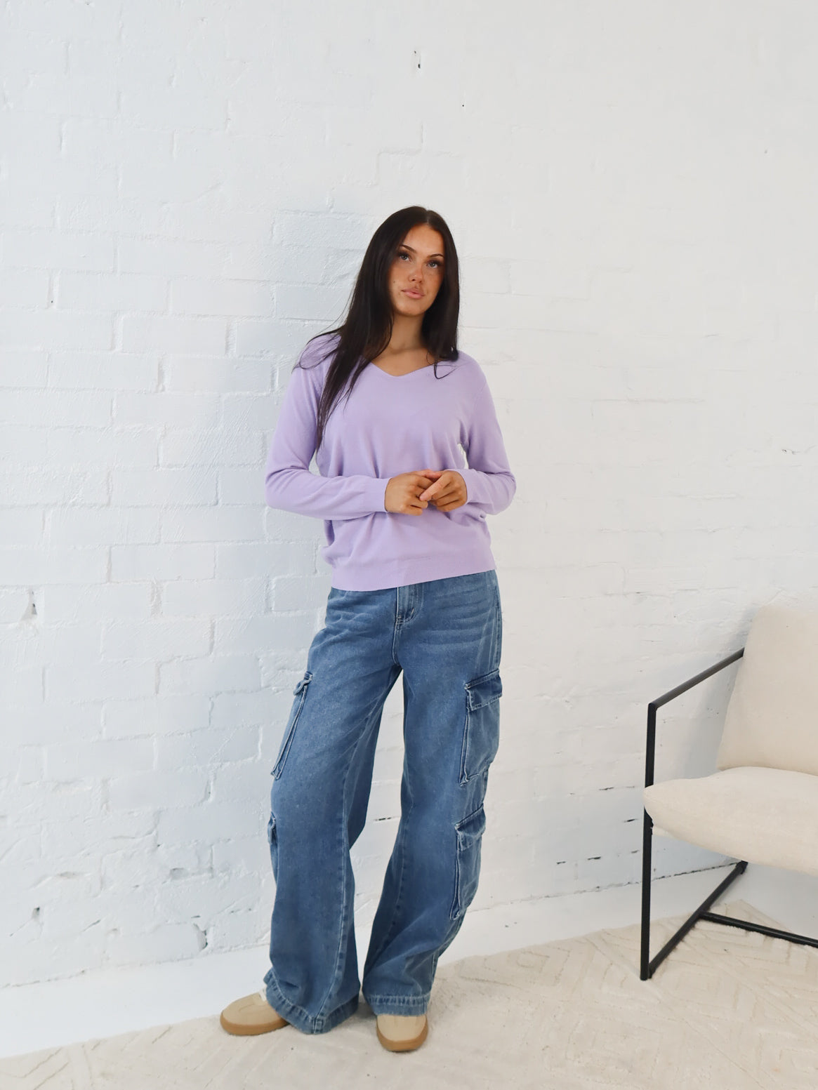 Karla Knit Top- Lilac