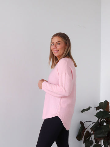 Saxon Knit - Petal Pink