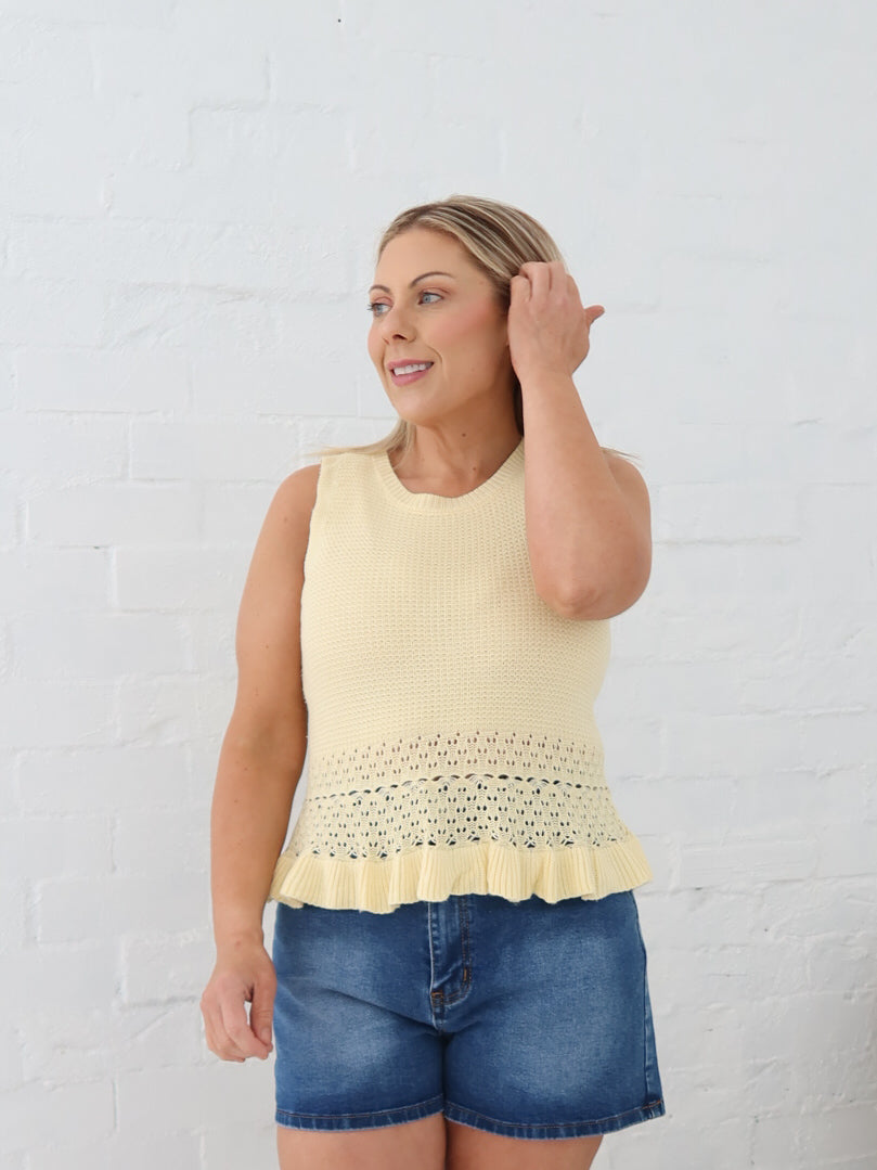 Skye Top- Butter Yellow