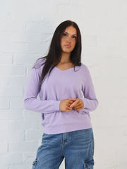 Karla Knit Top- Lilac