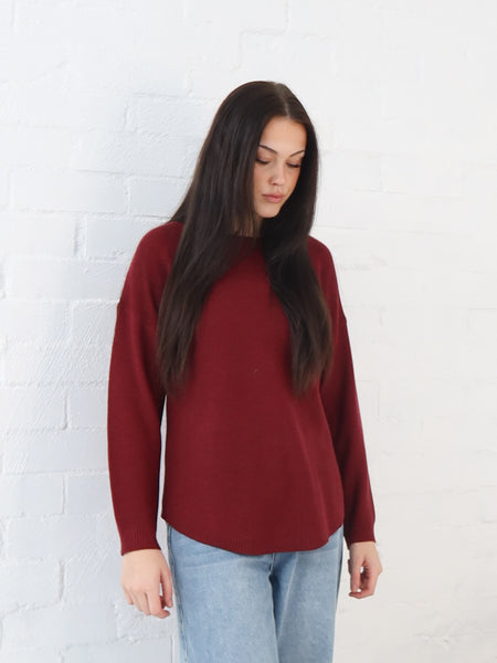 Saxon Knit - Burgundy