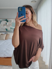 Leah Top- Chocolate