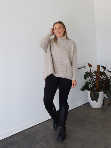Yolanda Knit - Mocha Fleck