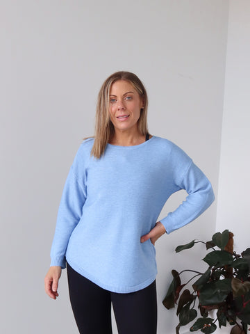 Saxon Knit - Light Blue
