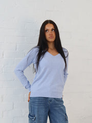 Karla Knit Top- Blue