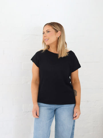 Ella Knit Top- Black