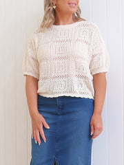 Radiance Crochet Top - Vanilla