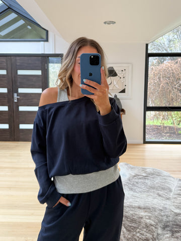 Juni Sweatshirt- Navy