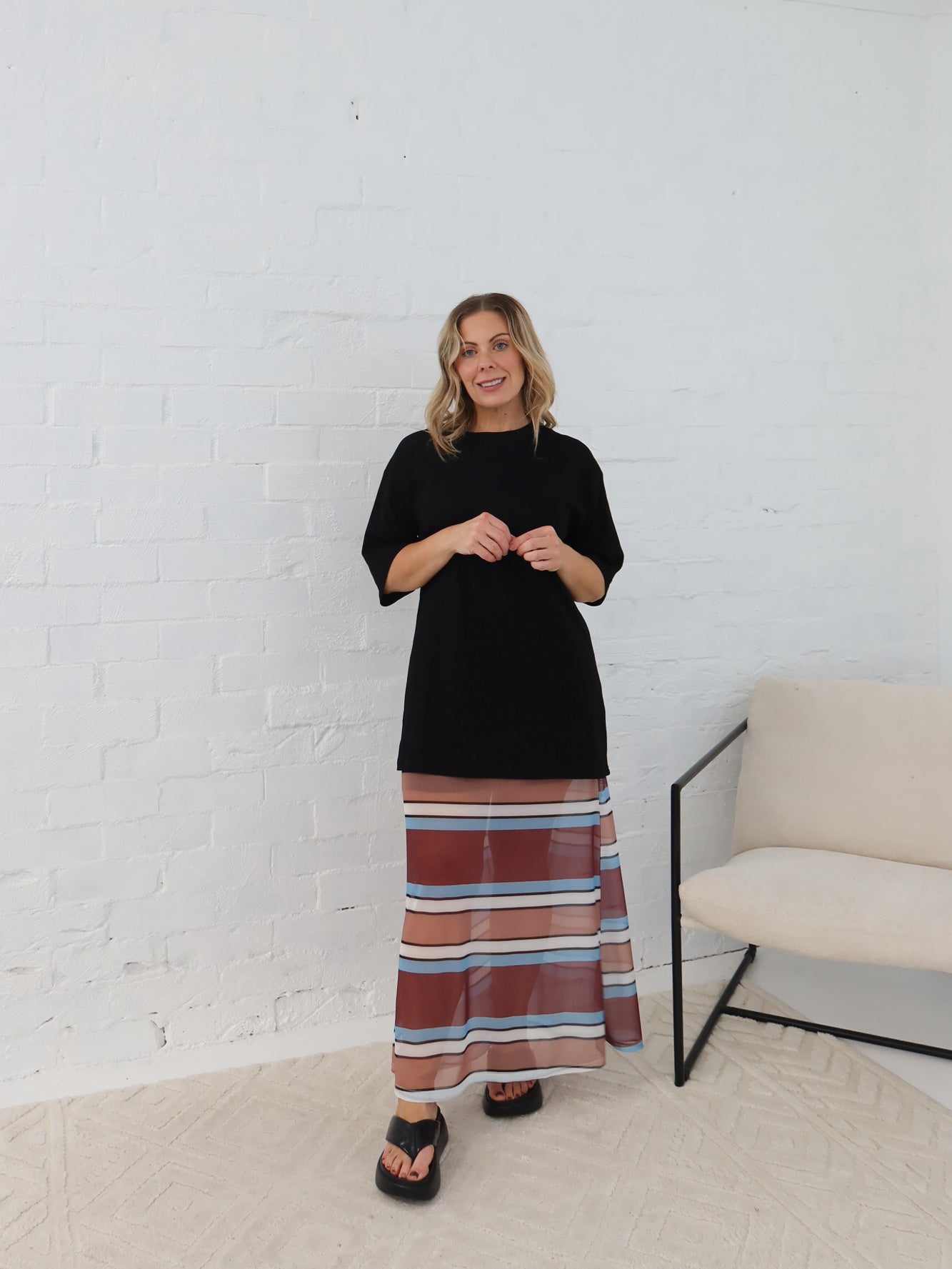 Stevie Skirt- Rosewood/Taupe