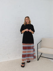 Stevie Skirt- Rosewood/Taupe